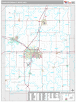 Champaign-Urbana Wall Map Premium Style